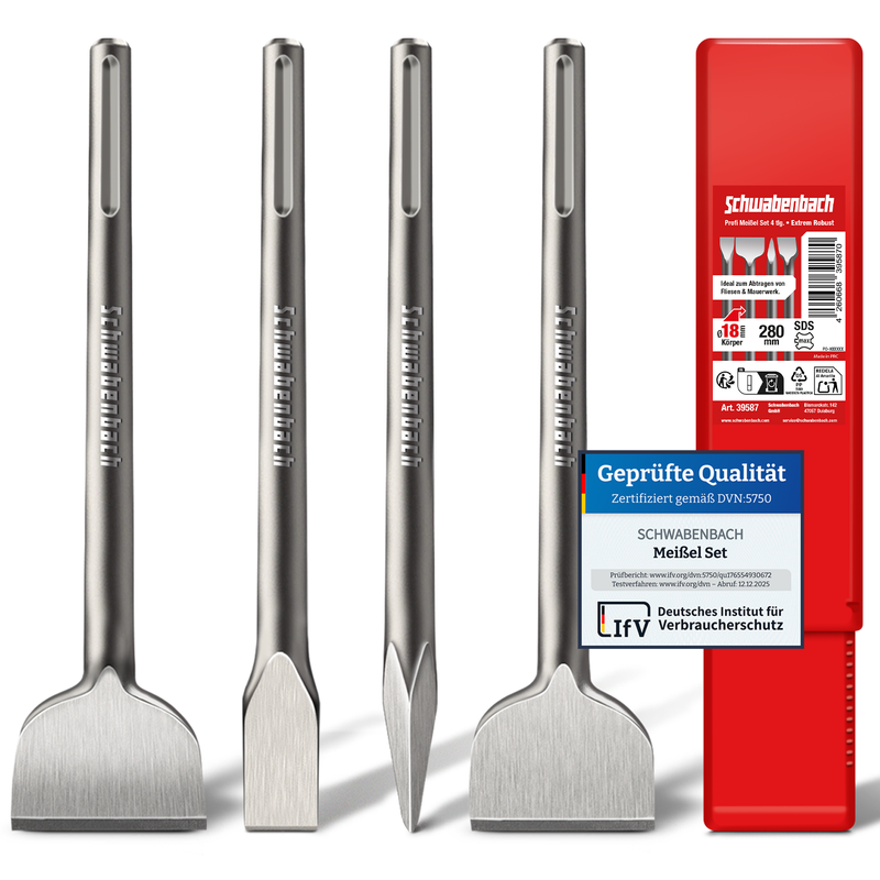 Schwabenbach SDS-Max Meißel Set 4tlg. 280 mm