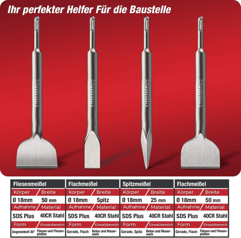 Schwabenbach SDS-Plus Bohrer und Meißel Set 11tlg.