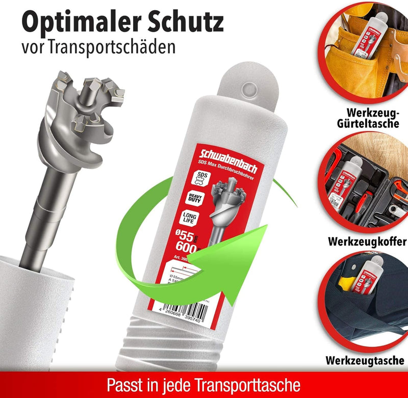 Schwabenbach SDS-Max Durchschlagbohrer 55 x 600 mm