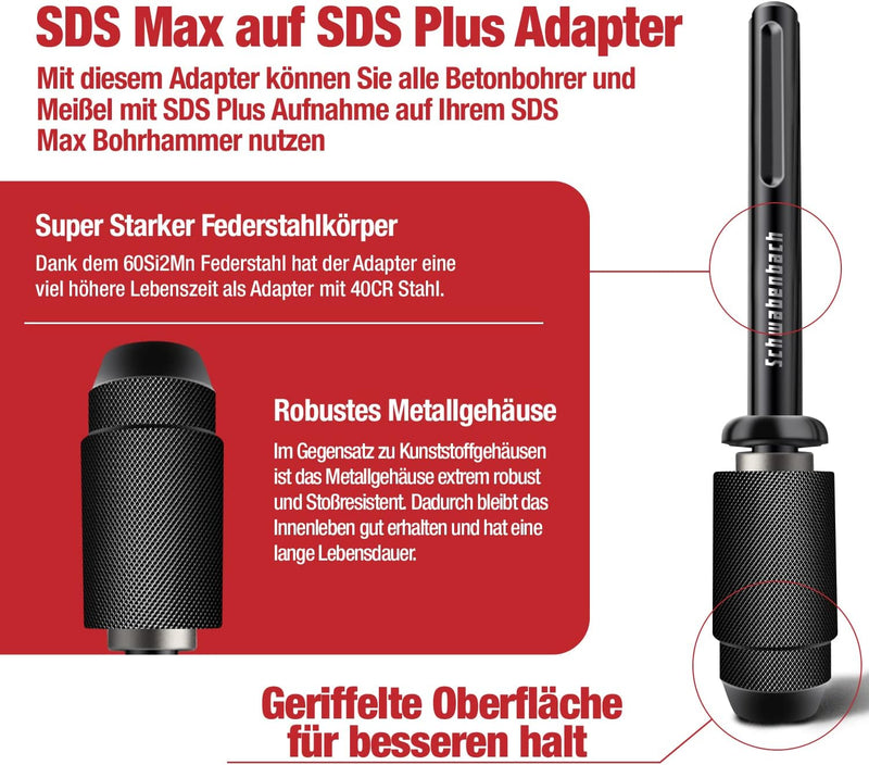 Schwabenbach SDS-Max auf SDS-Plus Adapter