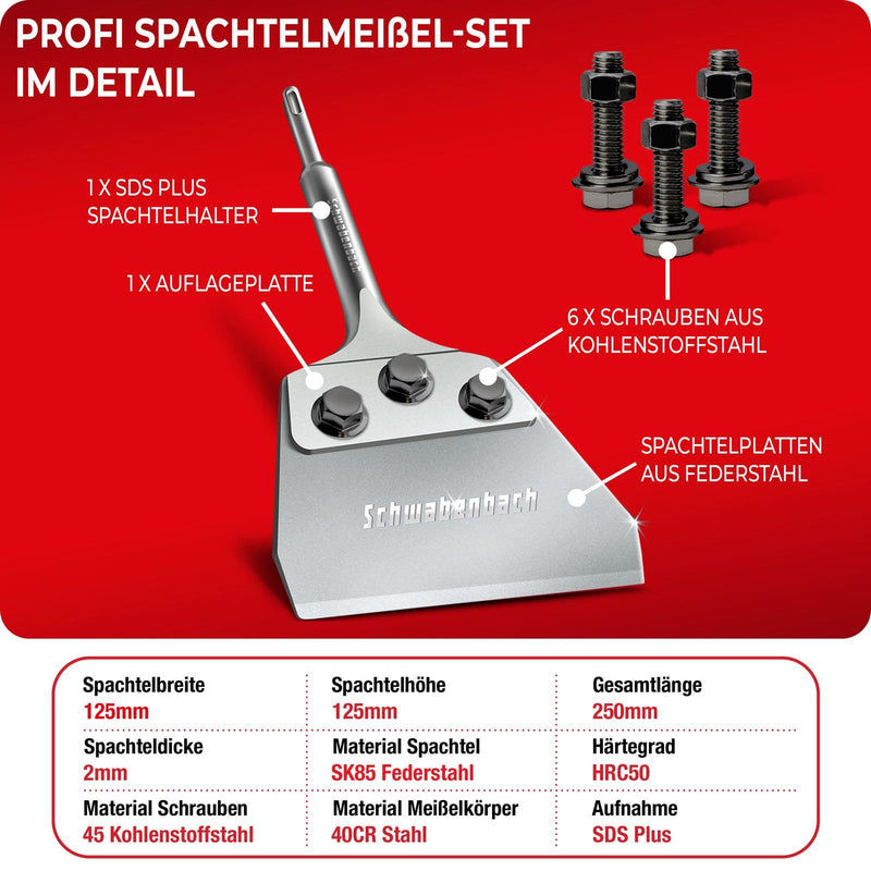 Schwabenbach SDS-Plus Spachtelmeißel 125 x 250 mm