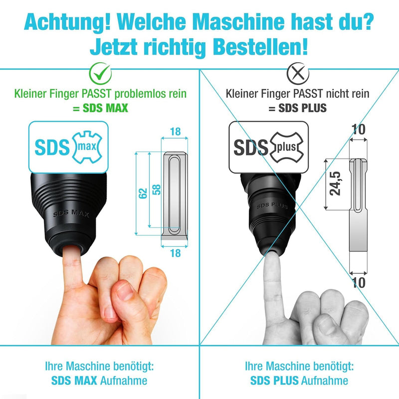 Brunnental SDS-Max Erdbohrer Adapter inkl. Quick-Change Bolzen