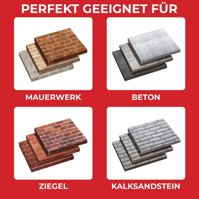 SCHWABENBACH® SDS Plus Lochmeißel 85 x 45 mm für Unterputzdosen | Quadrat-Lochmeißel für Steckdosen und Schalterdosen