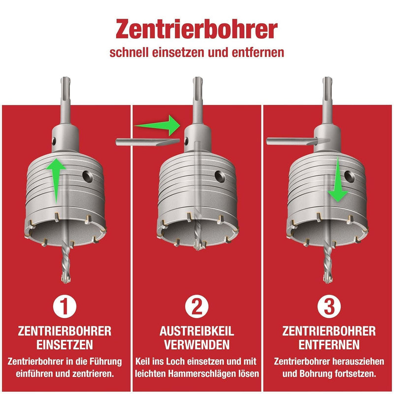 Schwabenbach SDS-Plus Hartmetall Bohrkrone 68 mm