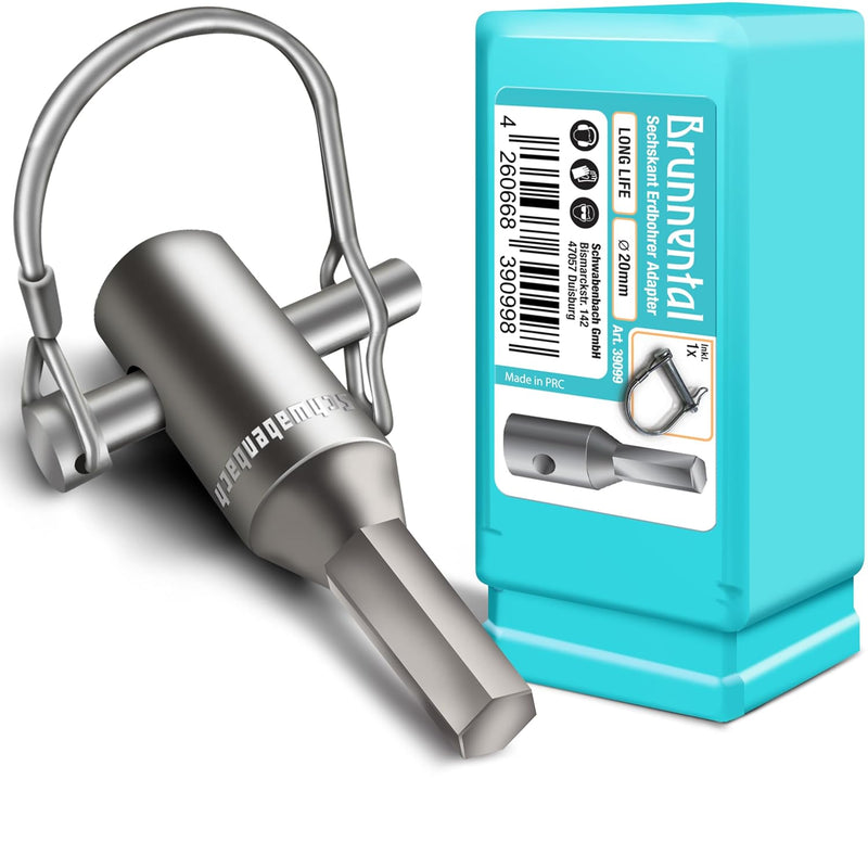 Brunnental SDS-Max Erdbohrer Adapter inkl. Quick-Change Bolzen