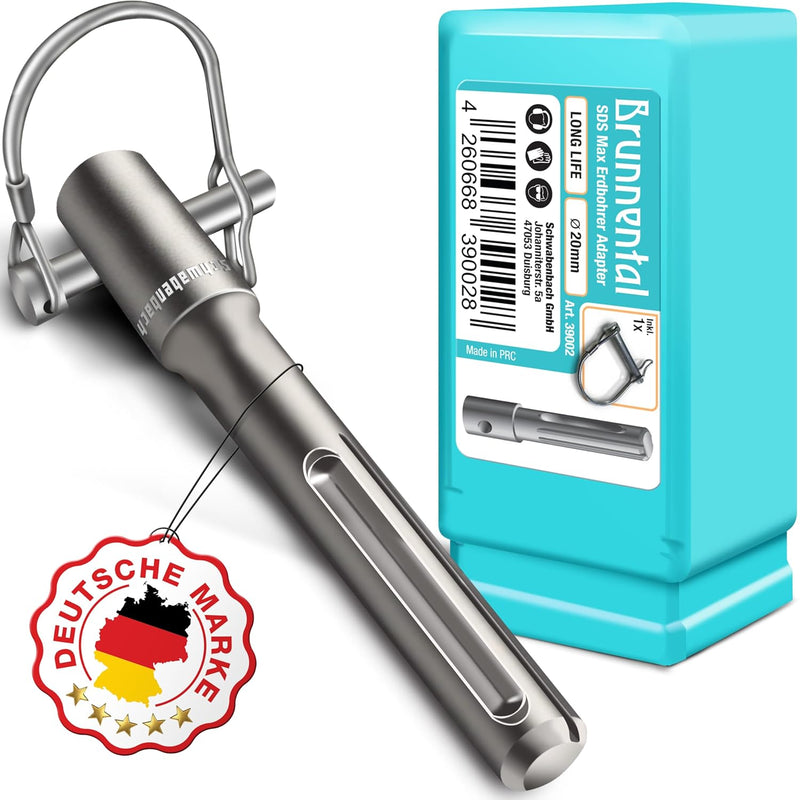 Brunnental SDS-Max Erdbohrer Adapter inkl. Quick-Change Bolzen