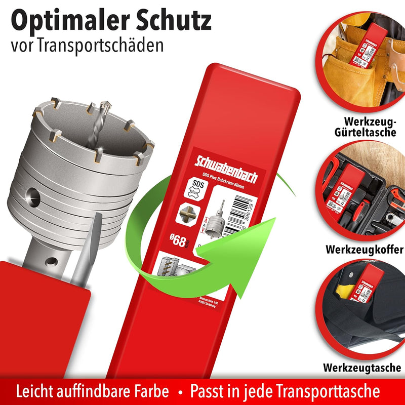 Schwabenbach SDS-Plus Hartmetall Bohrkrone 82 mm