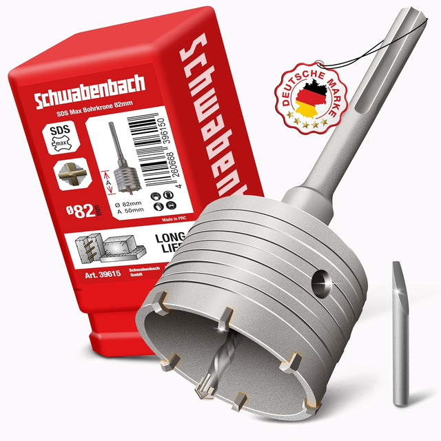Schwabenbach SDS-Plus Hartmetall Bohrkrone 82 mm