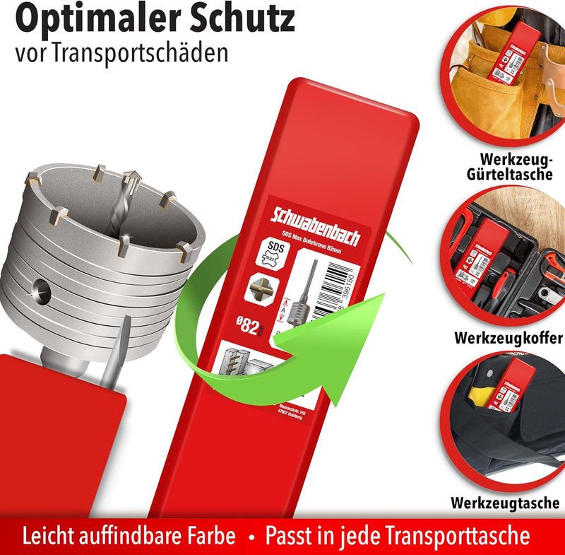 Schwabenbach SDS-Max Hartmetall Bohrkrone 82 mm