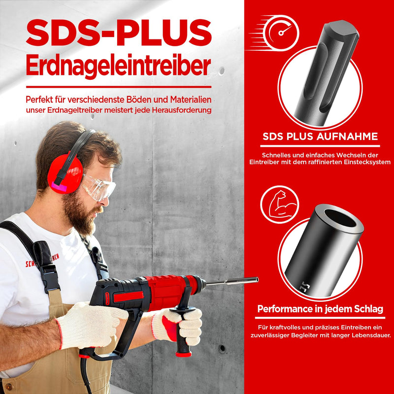 Schwabenbach SDS-Plus Erdnageleintreiber 170 x Ø 25 mm