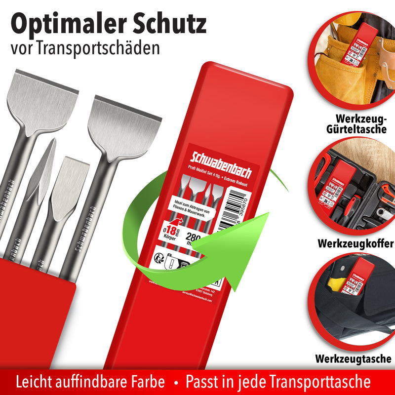 Schwabenbach SDS-Max Meißel Set 4tlg. 280 mm