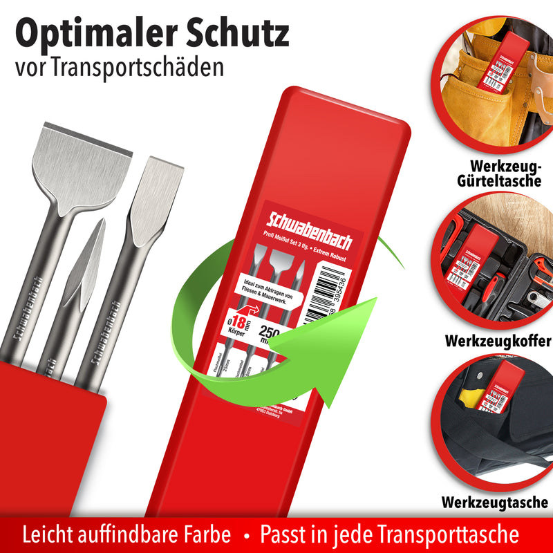 Schwabenbach SDS-Plus Meißel Set 3tlg. 250 mm