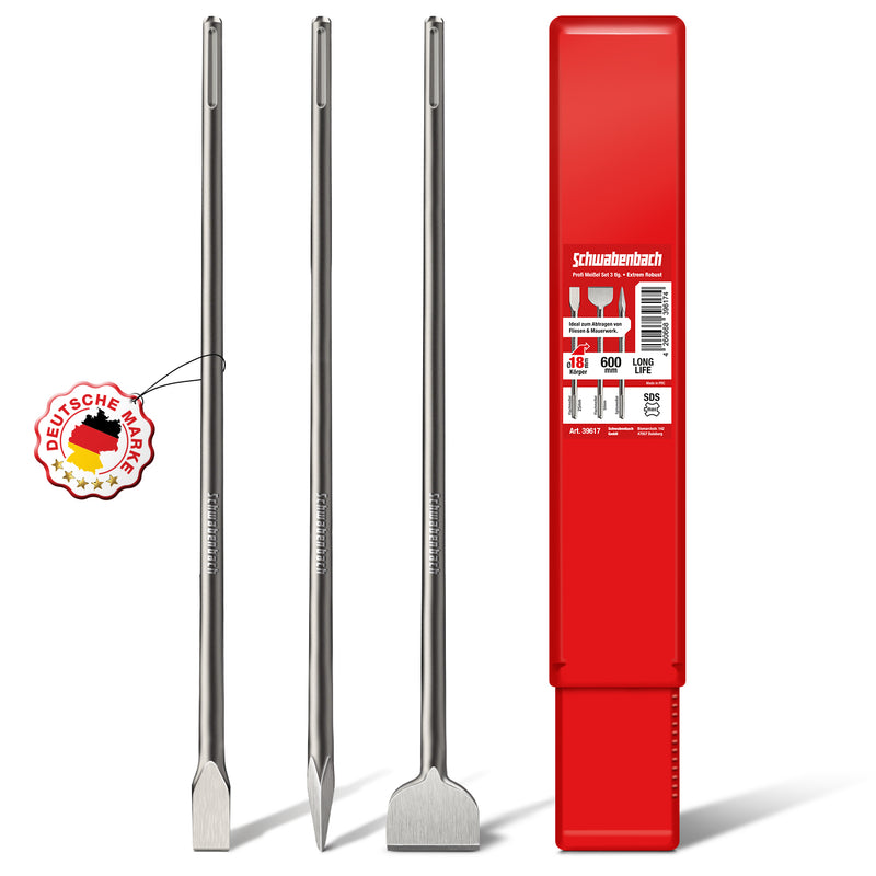 Schwabenbach SDS-Max Meißel Set 3tlg. 600 mm