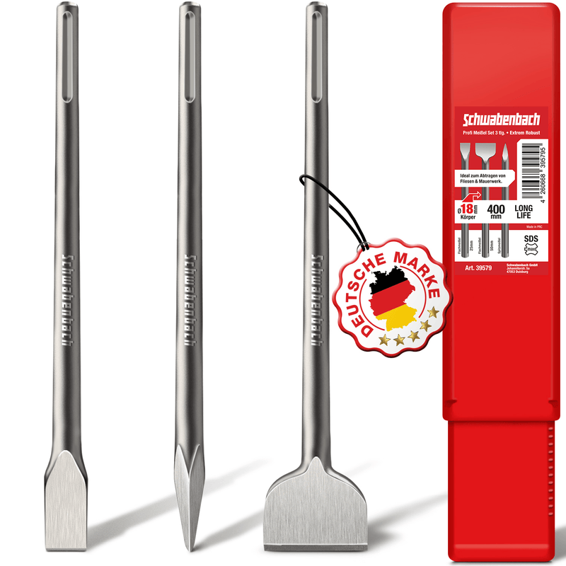 Schwabenbach SDS-Max Meißel Set 3tlg. 400 mm